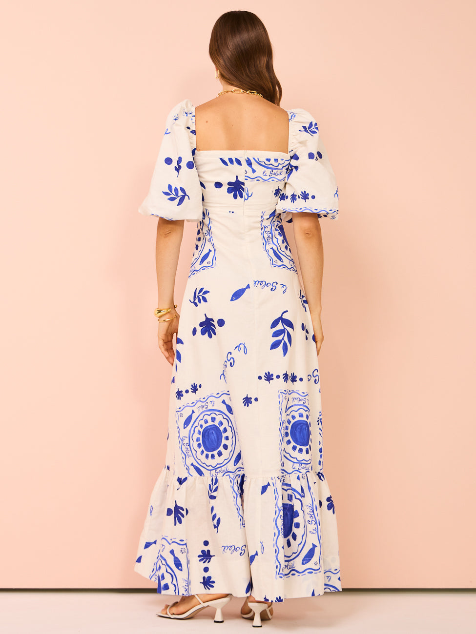 Olivia - Abito Maxi con Maniche a Palloncino